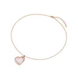 Rafaela Donata Women's Necklace 925 Sterling Silver Zirconia Brilliant Cut Mother of Pearl, Silver, Cubic Zirconia