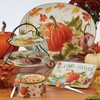 Certified International Autumn Harvest Set Square Canape/Luncheon Plates, Set of