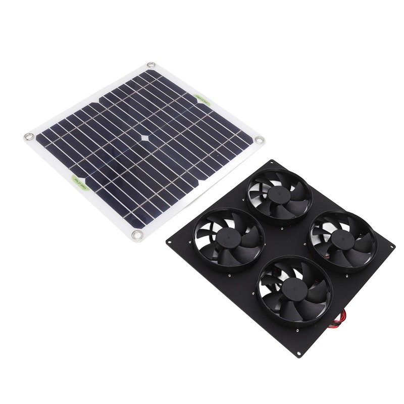 Solar Panel Fan Kit Monocrystalline Silicon Solar Panel Weatherproof 4