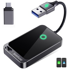 2-in-1 Wireless CarPlay & Android Auto Adapter, Faster Converts Factory Wired to Wireless Car Dongle for Wirless Control Plug&Play Fit for Cars from 2015 & for Apple iOS 10+ & Android