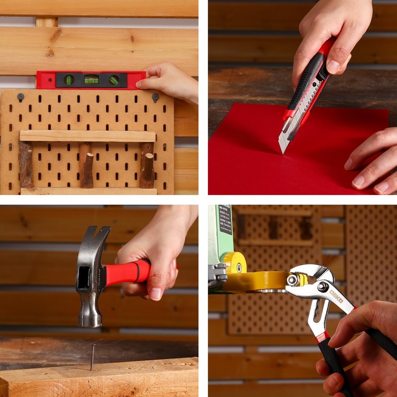 Red Drill Tool Kit Set: 20V Cordless Power Drill Tool