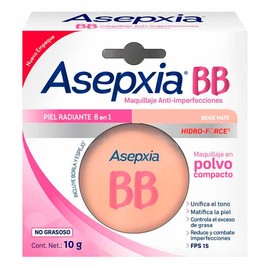 Maquillaje en Polvo Compacto Asepxia BB Anti Imperfecciones Beige Mate 10g
