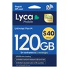Lyca Mobile Unlimited Plan M Prepaid SIM 120GB $40 for