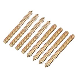 uxcell 1/4-20x2-1/2 Hanger Bolts, 16pcs Double Ended Screws Wood Dowel Screws for Furniture