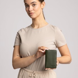 Gusti Beckett Women's Small Purse Vintage Leather, Green, Retro