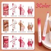 Olibolla Volume Lip Trio Kit Liner,gloss Lipstick Nude Brown