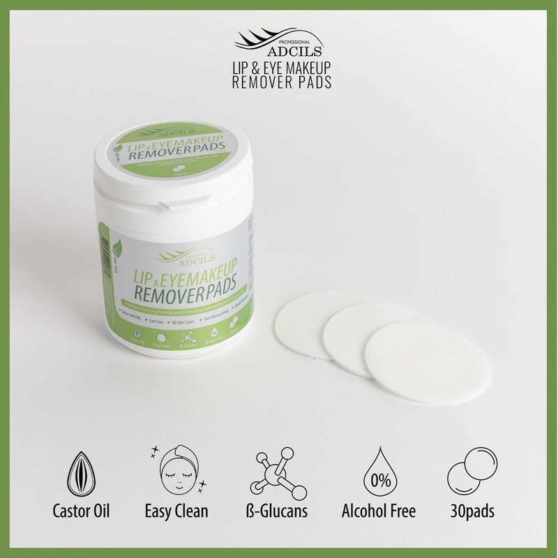 ADCILS PROFESSIONAL Lip & Eye Makeup Remover Pad Aloe Vera