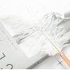 DPWOUM White Feather Ballpoint Pen Black Inks Pen Wedding Signing