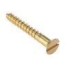 Forgefix CSK28B Solid Brass Slotted Countersunk Wood Screw