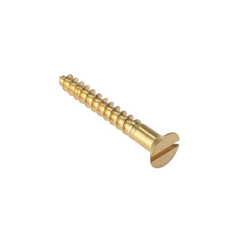 Forgefix CSK28B Solid Brass Slotted Countersunk Wood Screw