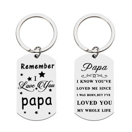 Christmas Birthday Gifts for Grandpa Papa Keychain Gifts from Grandkids Papa Gifts for Grandpa Dad Father Day Gifts for Men Grandfather Gifts from Granddaughter Grandson