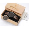 BEWELL Wooden Watches for Men Women Slim Analog Quartz Minimalist