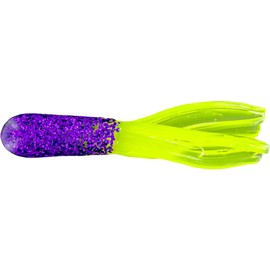 Big Bite Baits 1.75" Crappie Tube/Purple Glitter/Chartreuse (10 Pack)
