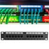 UTP 12Port Cable Rack CAT6 RJ45 Ethernet Network Data Patch