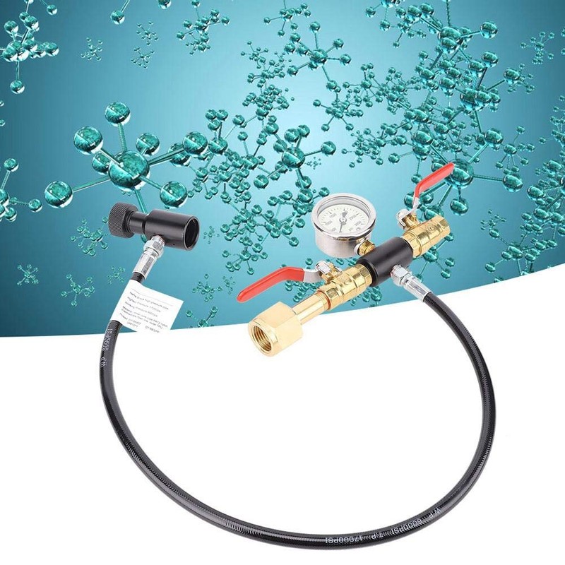 Dual Valve CO2 Filling Adapter, CO2 Cylinder Refill Bottle Connector