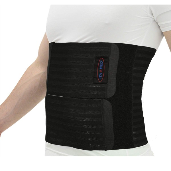 ITA-MED Men’s Breathable Elastic Postsurgical Recovery Binder, Abdominal and Back