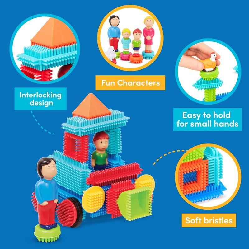 Battat – Bristle Blocks – STEM Interlocking Building Blocks –