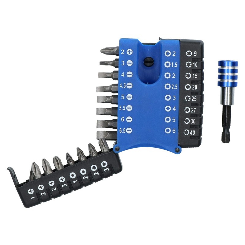 33pc Screwdriver Power Bits Slotted Hex Pozi Phillips Torx +
