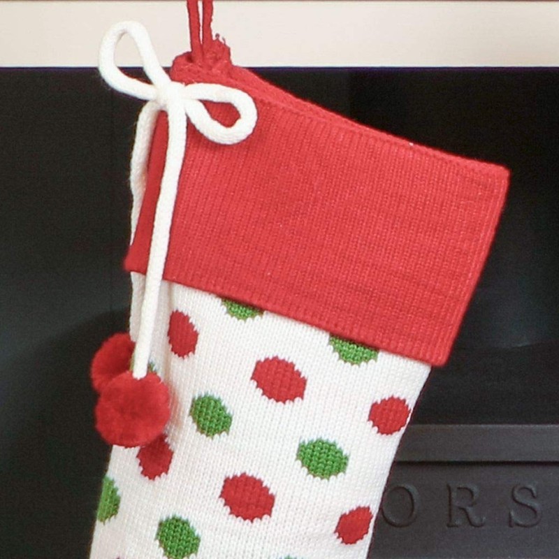 Dibor 3 Knitted Christmas Stocking Decoration Ornaments