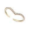 Bolenvi Crystallized Gold Wishbone Adjustable Ring in 18K Gold Pated