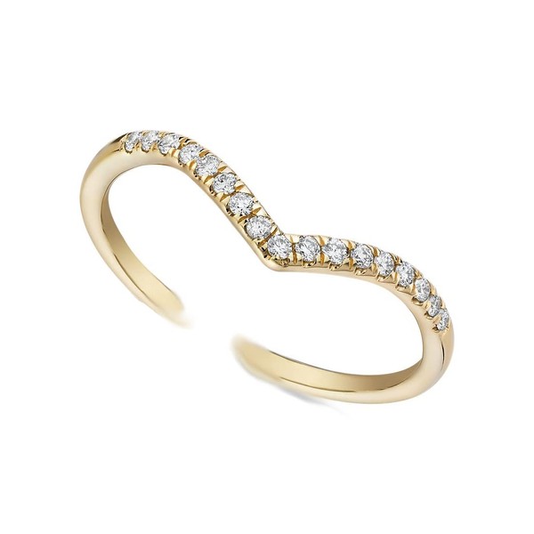 Bolenvi Crystallized Gold Wishbone Adjustable Ring in 18K Gold Pated
