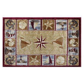 Mat Area Rug Nautical Scene (2 Feet X 3 Feet 2 Inch)