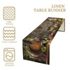 Red Wine Table Runner - Rectangle Wine Glass & Bottle