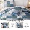 Quilt Set Twin Size Plaid Bedspread Coverlet Twin Quilt Set