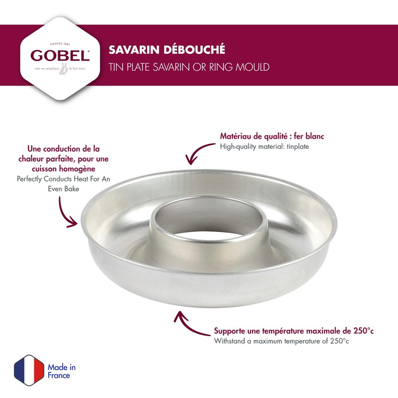 Gobel Nonstick Deep Savarin Mold, 9.75 Inch, Made in France