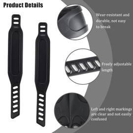 ZGWANSUI 2 Pairs Adjustable Exercise Bike Pedal Straps, Stationary Bike Foot Straps Replacement, Universal for Bicycle Stationary Cycle Spinning Bike Home or Gym, Two Sides Slots