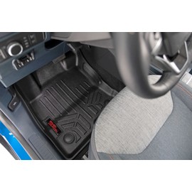 Rough Country All Weather Floor Mats Set for Ford Maverick 2.0L EcoBoost (2022-2024) - Custom Fit Rubber Maverick Floor Mats, Durable Rubber Truck Mats, Waterproof Truck Floor Mats