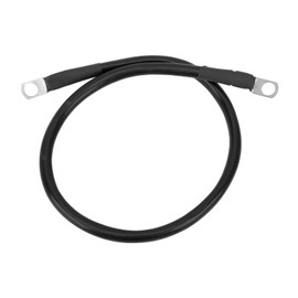 23.6in Ground Wire 4AWG 25mm² 150A High Toughness Earth Cable for Battery Inverter Fuse HolderBlack