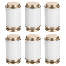 sourcing map Curtain Rod Finials, 6 Pieces PP Curtain Rod Headboard Modern Window Curtain Rod End for 28-30mm Diameter Rods (White)