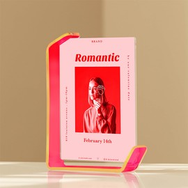 SetGame 2-Pack 4x6 Cute Picture Frame, Acrylic Cool Frame Modern & Versatile Photo Frame Tabletop Decoration, Beautiful Display Frame For Home, Office, Art, Anniversary, Family, Graduation, Pink