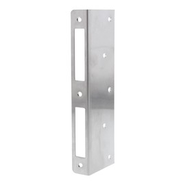 FEPS Lock Universal Repair Strike Plate FE-RS002 for Front Doors Strike Plate Brushed Stainless Steel Angle Strike Plate Can Be Used Right/Left