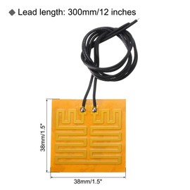 MECCANIXITY Heater Film Heating Plate, 4.9W 3.7V Polyimide Heat Pad, Adhesive PI Heater Elements Film 38mmx38mm Heater Strip for Constant Temperature, Pack of 4