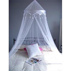 A-Express® White Mosquito Net Bed Canopy Up To King Size 100% Polyester 10 Meter Round