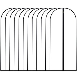 Dress Bags for Hanging Clothes 12 PCS Transparent Waterproof Dustproof Dresses for Wardrobe Storage Garment Bags for Hanging Clothes Full Zipper for Long Dress Costumes Gowns Coats 24''x55''