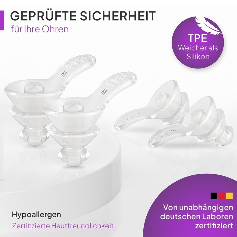Senner SleepPro Ear Protection Ear Plugs for Sleep and against