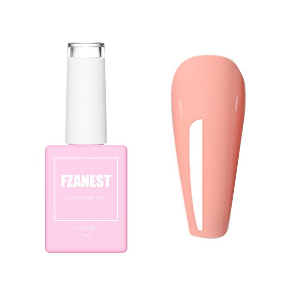 FZANEST Orange Pink Gel Nail Polish,Summer Color Yellow Nail Art