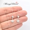 BreezyIsland Hawaiian Jewelry Hook Earrings Heart 925 Silver, Silver