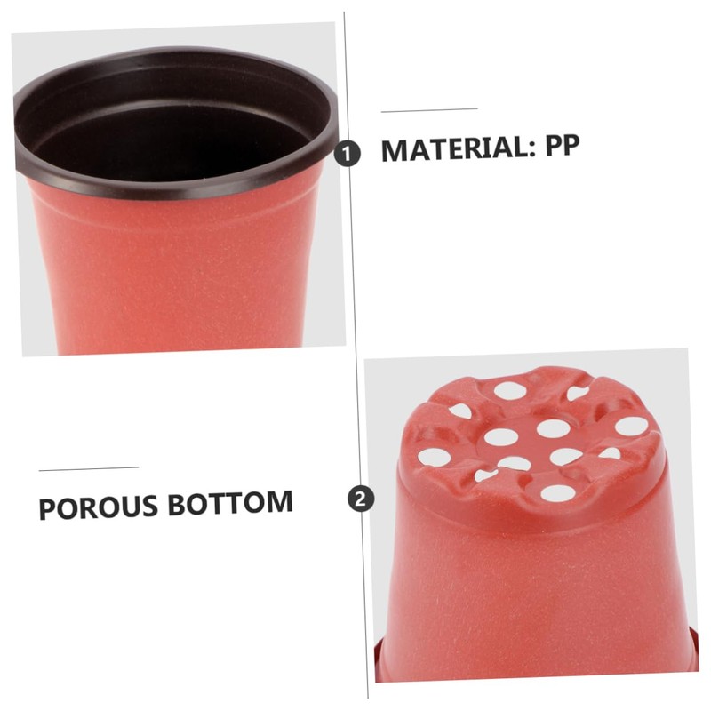 Kisangel 100PCS Plastic Flower Pot Creative Breathable Succulent Planters Diameter
