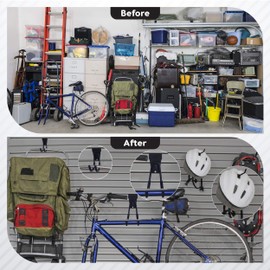 FELLER Slatwall Hooks and Slatwall Accessories - 20 Pack Premium Heavy Duty Single and Double Slatwall Hooks & Hangers for Efficient Storage, Used as Proslat Accessories