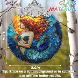 Christmas Ornament - Stained Glass Mermaid Ornament - Christmas Home Decor - Christmas Tree Ornament - Holiday Ornament - Holiday Present Ideas - Gift Exchange