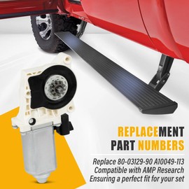 AMP Research Replacement Motor Kit 80-03129-90,Electric Side Step Motor,Step Running Board Motor Replacement for AMP Research, Replace A10049-113