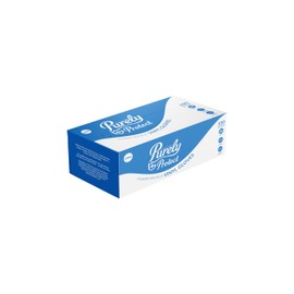 Blake and White Blue Vinyl Gloves Large - Purely Protect Powder and Latex-Free Disposable Gloves - BSEN455 Certified for Medical, Healthcare and General Use - Box of 100