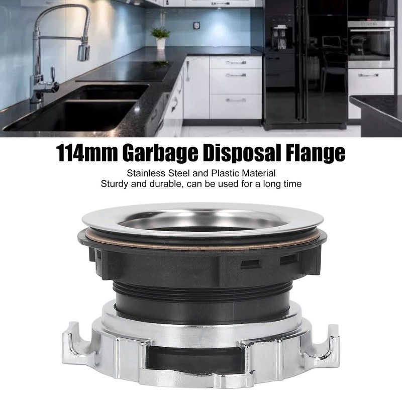 114mm Garbage Disposal Sink Flange Kit with Splash Guard Stainless