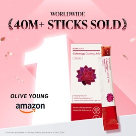 FOODOLOGY Coleology Cutting Stick Jelly Pomegranate – Garcinia HCA & Chia Seed Korean Dietary Supplement (10 Sticks)