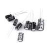 Fafeicy 500pcs 24 Values Aluminium Electrolytic Capacitor Assorted Kit 10V
