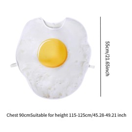 Vaveren Fried Egg Shaped Costume Kids Funny Decorative Dressing up for Show Role Playing, S